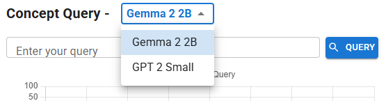 Model selection dropdown